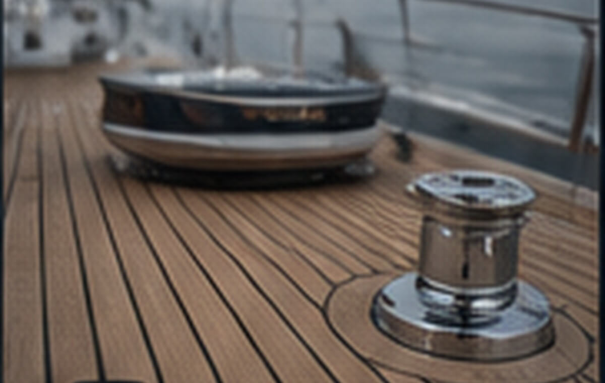 Detailaufnahme eines Yachtdecks
