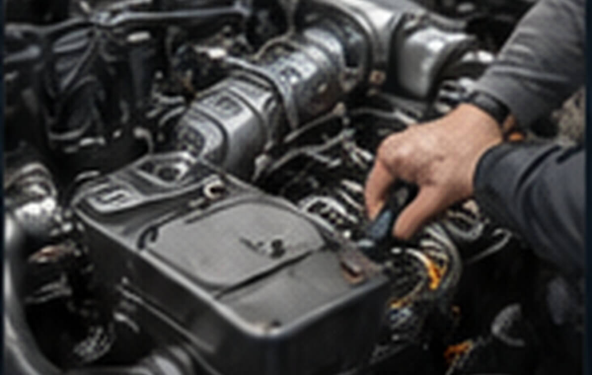 Detaillierte technische Arbeit am Yachtmotor